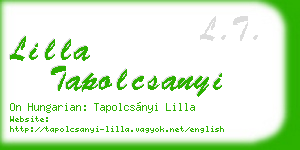 lilla tapolcsanyi business card
