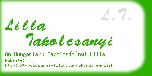 lilla tapolcsanyi business card